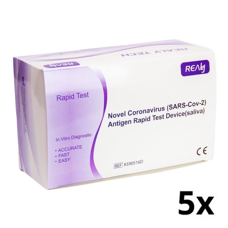 RealyTech - Antigenski COVID-19 hitri (Rapid) test sline 5 kom.
