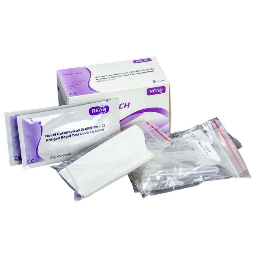 RealyTech - Antigenski COVID-19 hitri (Rapid) test sline 5 kom.
