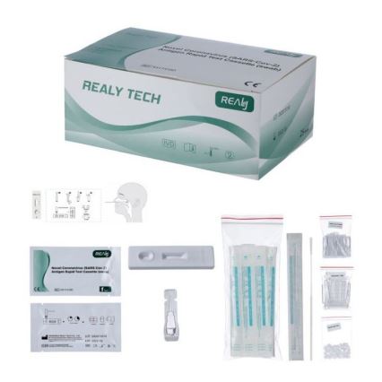 RealyTech - Antigenski COVID-19 hitri test (swab) - z nosu 25 kom.