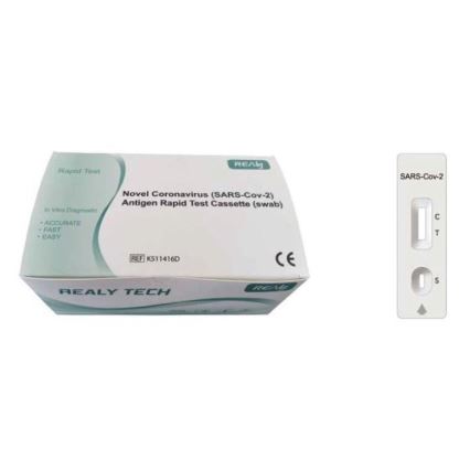 RealyTech - Antigenski COVID-19 hitri test (swab) - z nosu 25 kom.