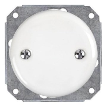 Reblig - porcelanast retro pokrov za elektroinštalacijo, bel