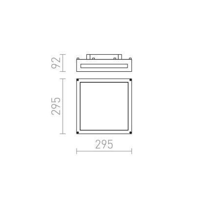 RED - Design Rendl - R10359 - Zunanja stropna svetilka PLAKA 2xE27/26W/230V IP54