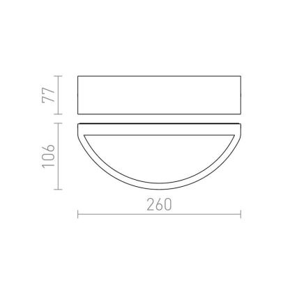 RED - Design Rendl - R10364 - Zunanja stenska svetilka LESA 1xE27/26W/230V IP54