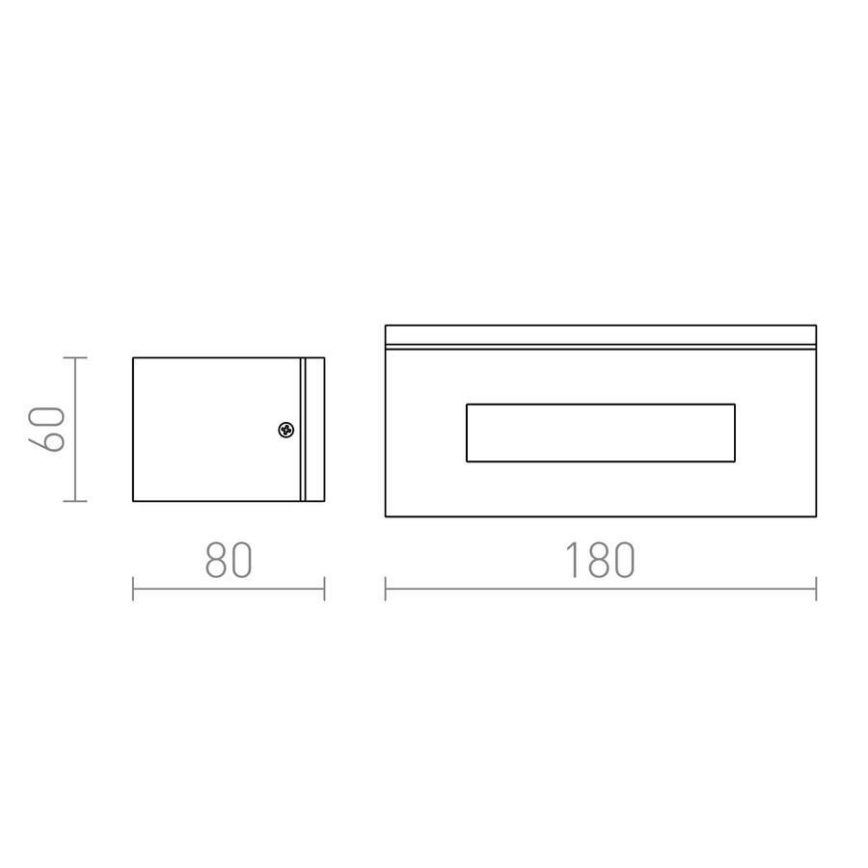 RED - Design Rendl-R10439 - Zunanja stenska svetilka WOOP 1xR7s/48W/230V IP54