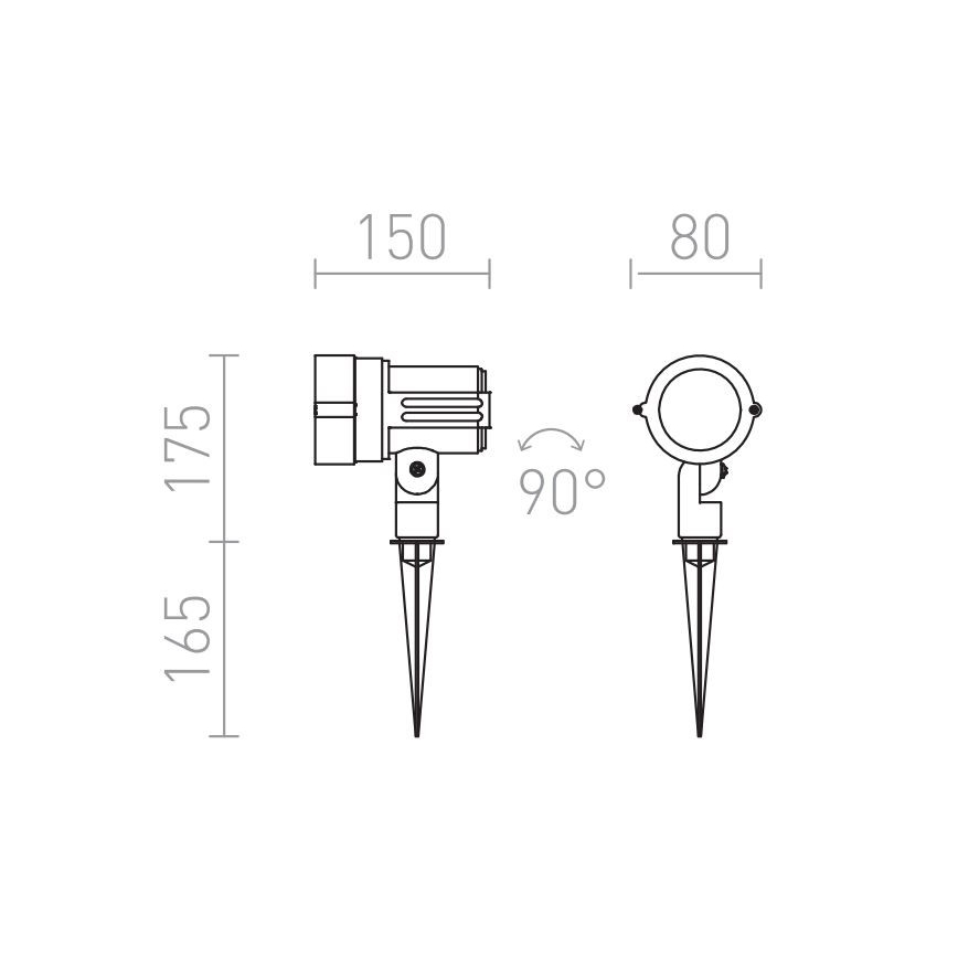 RED - Design Rendl - R10527 - LED Zunanja svetilka GARY LED/10W/230V IP65 siva
