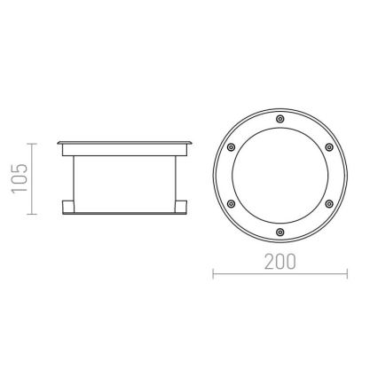 RED - Design Rendl - R10532 - LED Zunanja svetilka TERRA LED/20W/230V IP67