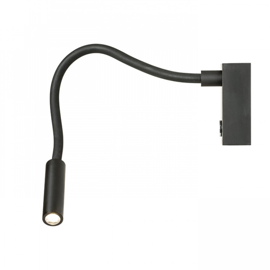 RED - Design Rendl - R10541 - LED Fleksibilna mala svetilka AIM LED/3W/230V črna