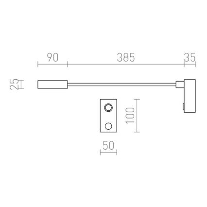 RED - Design Rendl - R10541 - LED Fleksibilna mala svetilka AIM LED/3W/230V črna
