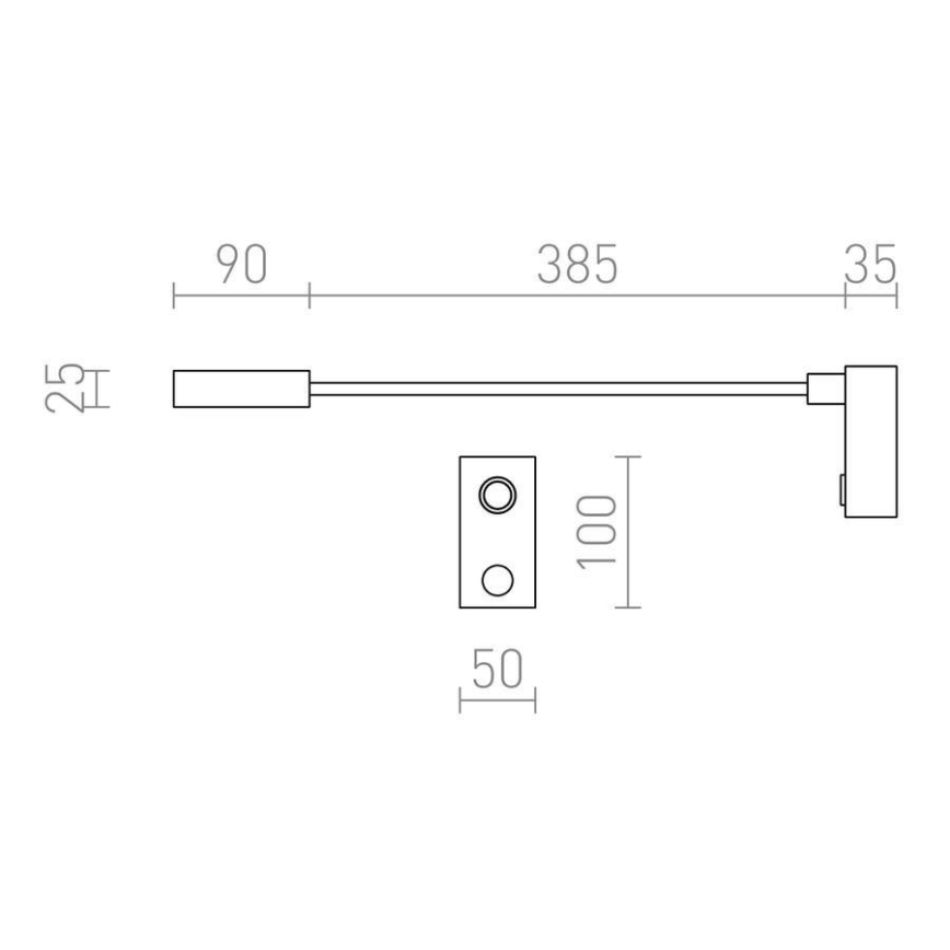 RED - Design Rendl - R10541 - LED Fleksibilna mala svetilka AIM LED/3W/230V črna