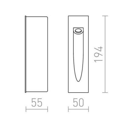 RED - Design Rendl - R10545 - LED Zunanja vgradna svetilka GAP LED/3W/230V IP54