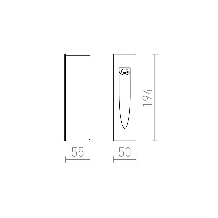 RED - Design Rendl - R10545 - LED Zunanja vgradna svetilka GAP LED/3W/230V IP54