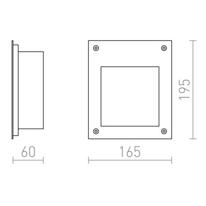 RED - Design Rendl - R10546 - LED Zunanja vgradna svetilka AKORD LED/3W/230V IP65