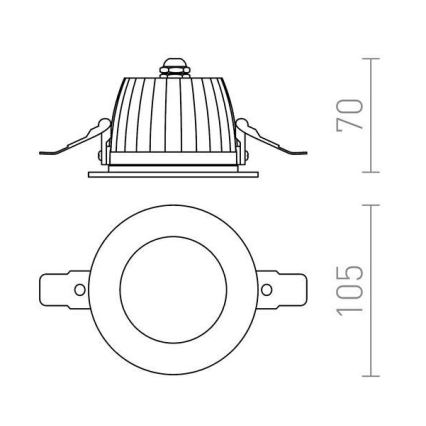 RED - Design Rendl-R10565 - LED Kopalniška vgradna svetilka AMIGA 8W/230V IP65