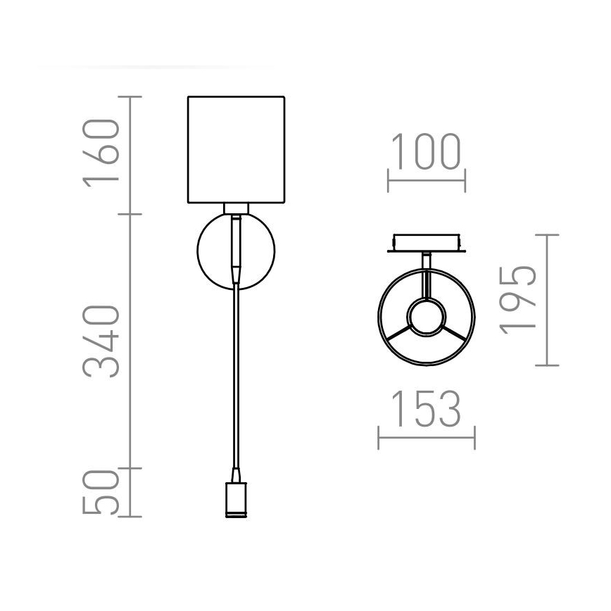 RED - Design Rendl - R10580 - LED Stenska svetilka VERSA 1xE27/42W/230V + LED/3W