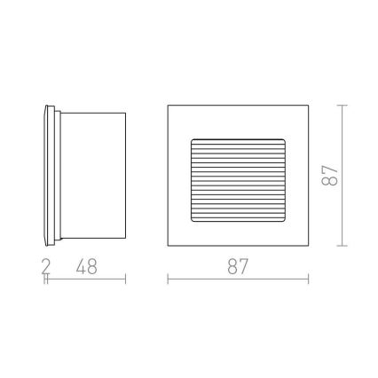 RED - Design Rendl - R10606 - LED Vgradna svetilka INTRO LED/1W/230V