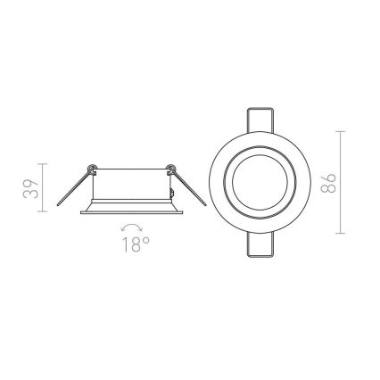 RED - Design Rendl - R11738 - Vgradna svetilka SOBER 1xGU10/50W/230V bela