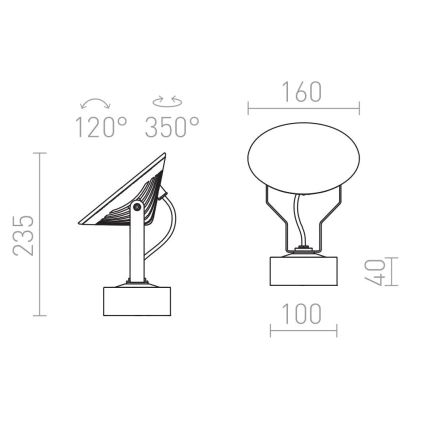 RED - Design Rendl - R11753 - LED Zunanja stenska svetilka FOX LED/9W/230V IP65