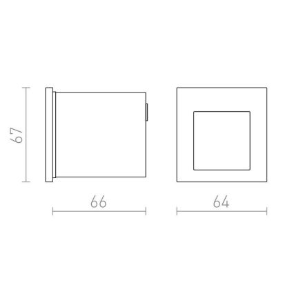 RED - Design Rendl - R12015 - LED Zunanja vgradna svetilka TESS LED/3W/230V IP54 antracit