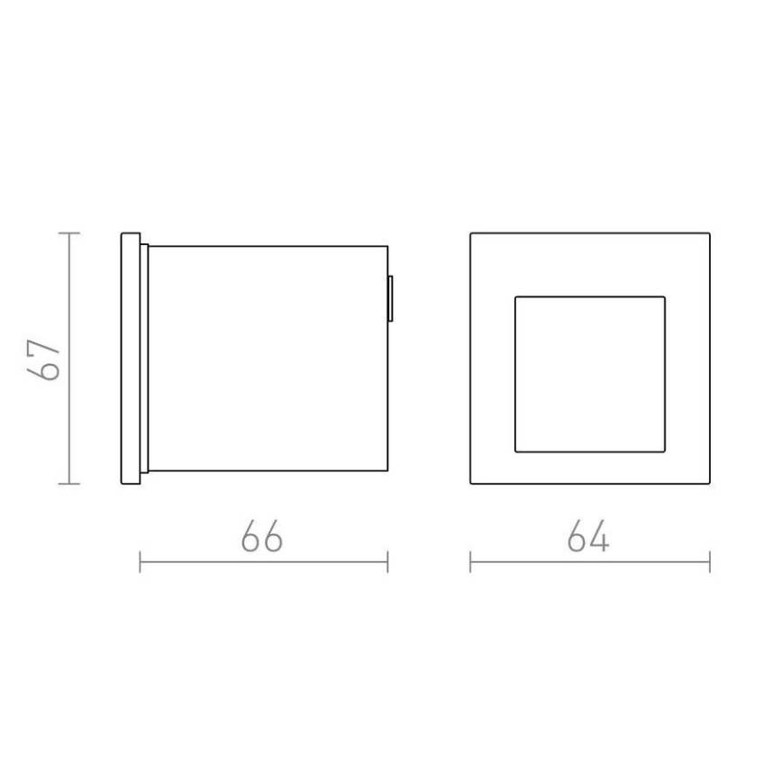 RED - Design Rendl - R12015 - LED Zunanja vgradna svetilka TESS LED/3W/230V IP54 antracit