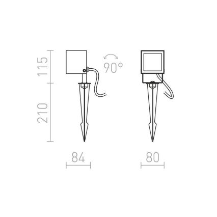 RED - Design Rendl - R12025 - LED Zunanja svetilka BORA LED/6W/230V IP54