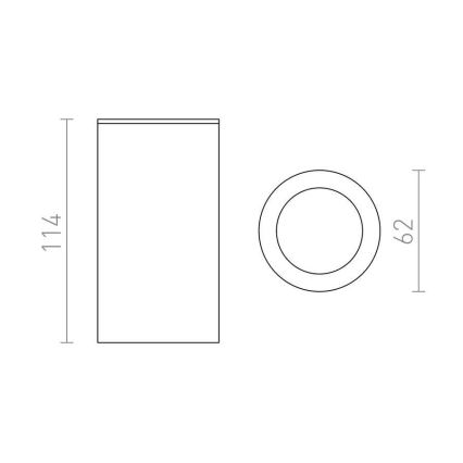 RED - Design Rendl - R12043 - Reflektor MOMA 1xGU10/35W/230V bel