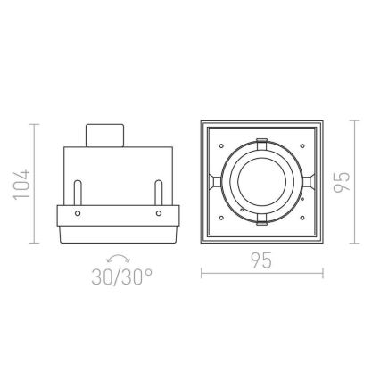 RED - Design Rendl - R12052 - Vgradna svetilka ELECTRA 1xGU10/50W/230V