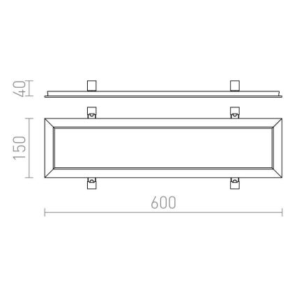 RED - Design Rendl - R12061 - LED Vgradna plošča STRUCTURAL LED/22W/230V