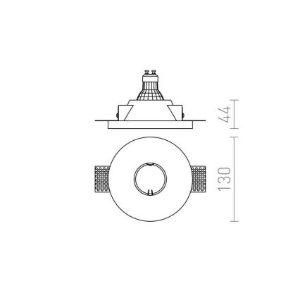 RED - Design Rendl - R12357 - Vgradna svetilka DAG 1xGU10/35W/230V