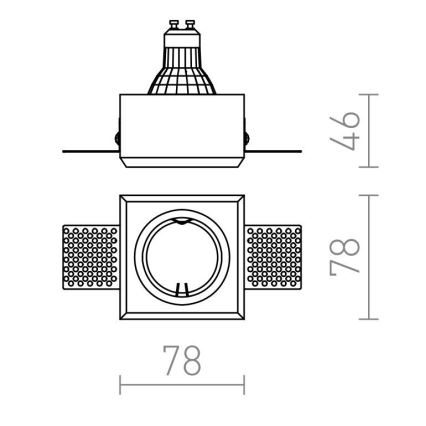 RED - Design Rendl - R12361 - Vgradna svetilka QUO 1xGU10/35W/230V