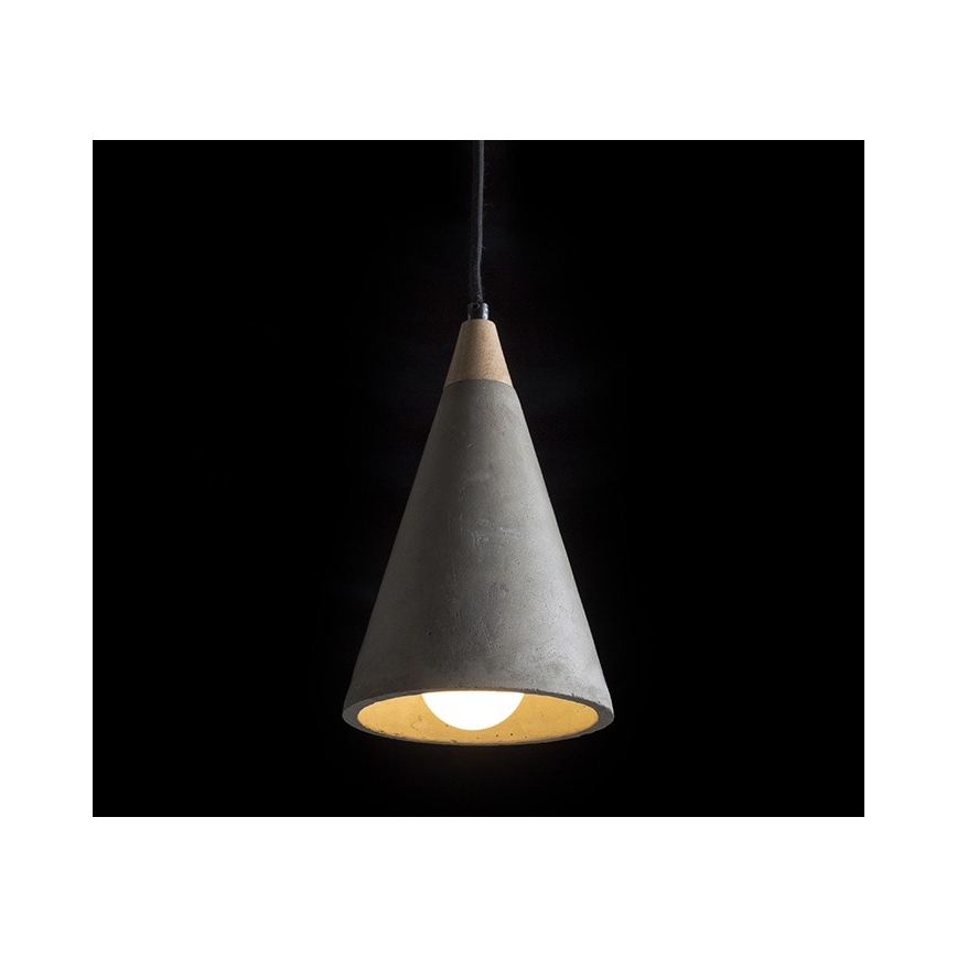 RED - Design Rendl - R12380 - Lestenec na vrvici HEIDI 1xE27/28W/230V beton/les