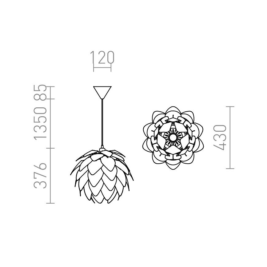 RED - Design Rendl - R12381 - Lestenec na vrvici ENCOMBRE 1xE27/42W/230V