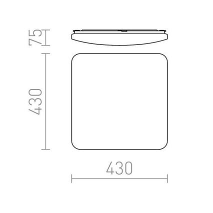 RED - Design Rendl - R12437 - LED Stropna svetilka SEMPRE LED/36W/230V kvadratna