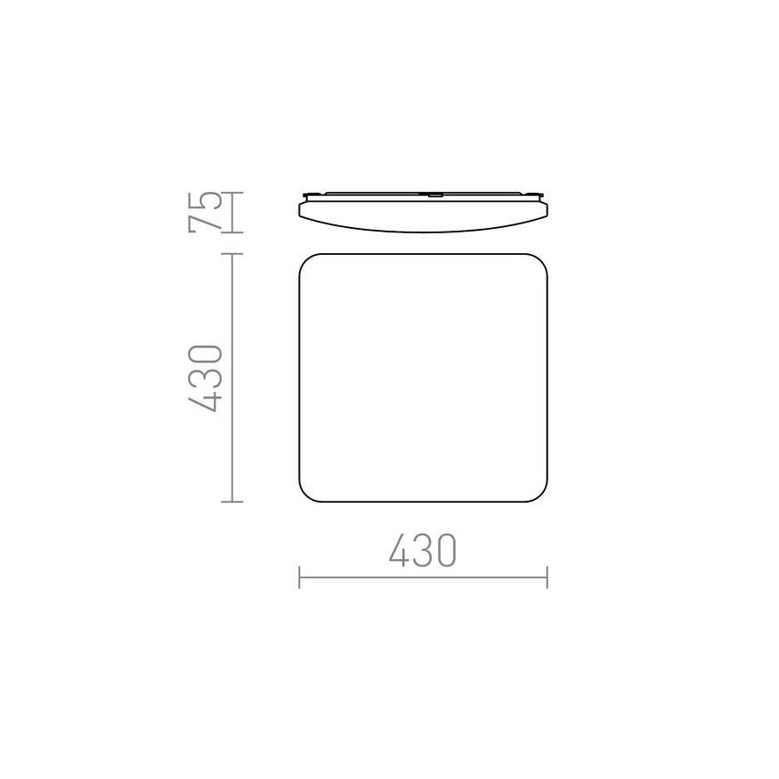 RED - Design Rendl - R12437 - LED Stropna svetilka SEMPRE LED/36W/230V kvadratna