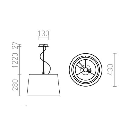 RED - Design Rendl - R12483 - Lestenec na vrvici ESPLANADE 1xE27/42W/230V