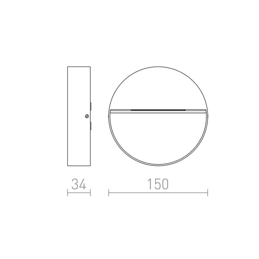 RED - Design Rendl - R12539 - LED Zunanja stenska svetilka AQILA LED/6W/230V IP54