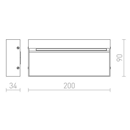 RED - Design Rendl - R12547 - LED Zunanja stenska svetilka AQILA LED/6W/230V IP54