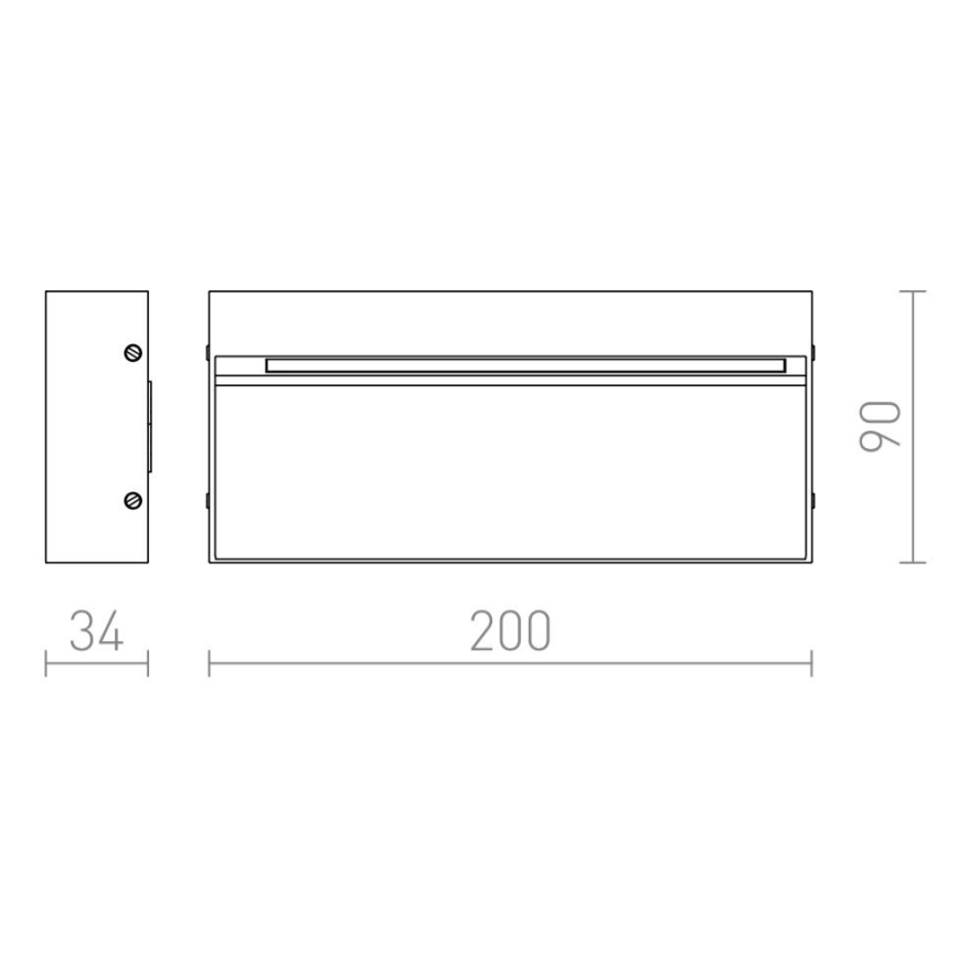 RED - Design Rendl - R12547 - LED Zunanja stenska svetilka AQILA LED/6W/230V IP54