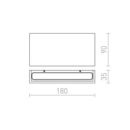 RED - Design Rendl - R12573 - LED Zunanja stenska svetilka TORINO 2xLED/5W/230V IP54