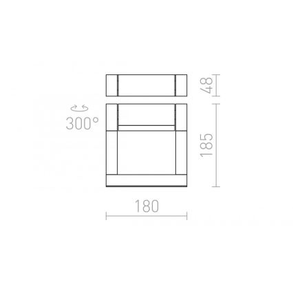 RED - Design Rendl - R12623 - LED Zunanja stenska svetilka AQUE LED/8W/230V IP54