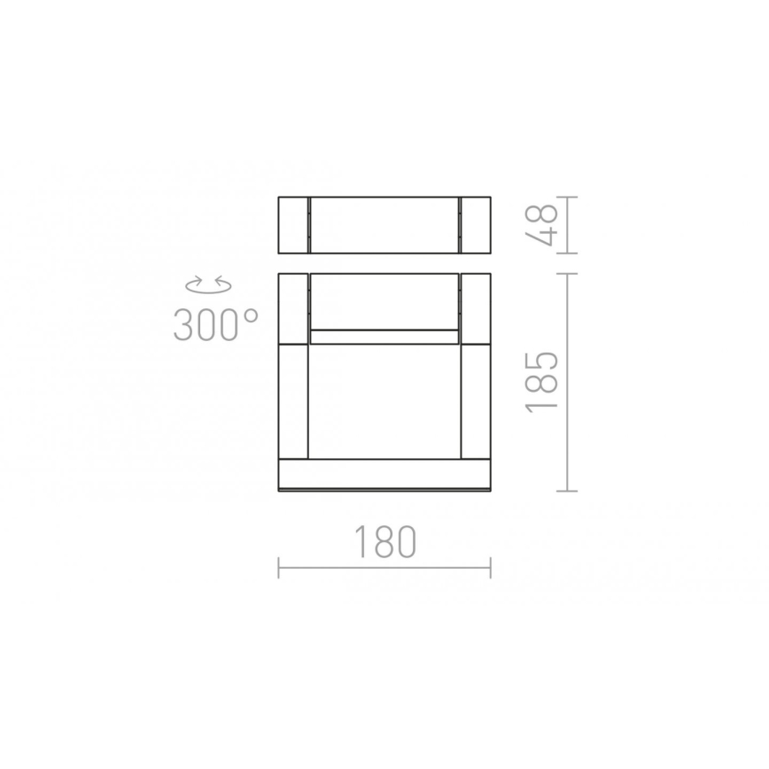 RED - Design Rendl - R12623 - LED Zunanja stenska svetilka AQUE LED/8W/230V IP54
