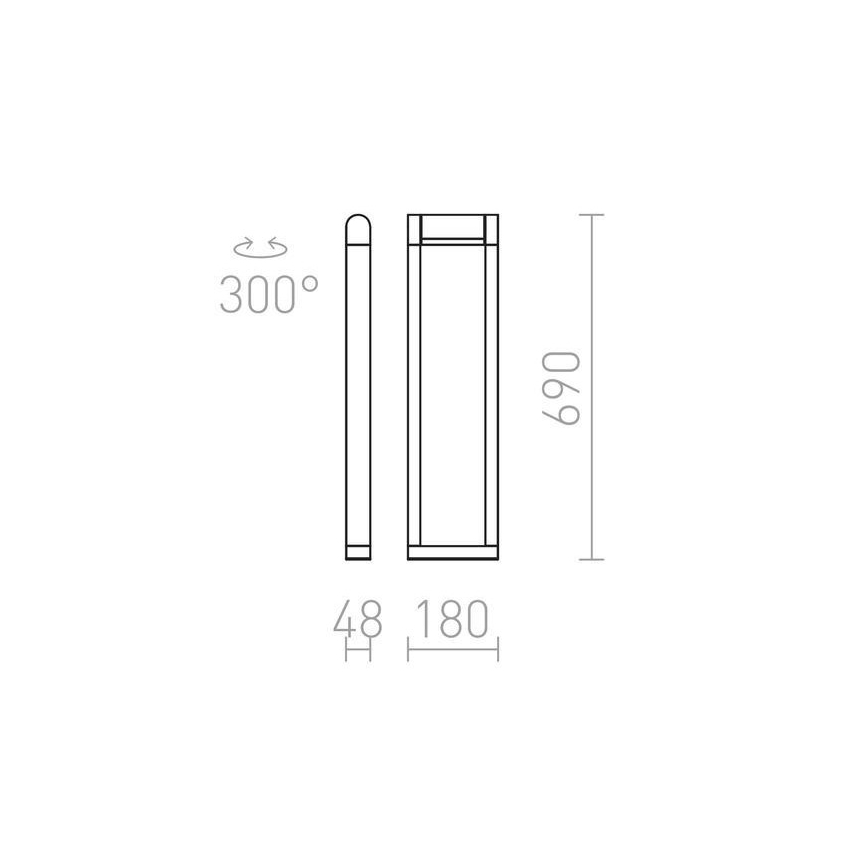 RED - Design Rendl - R12624 - LED Zunanja svetilka AQUE LED/8W/230V IP54 črna
