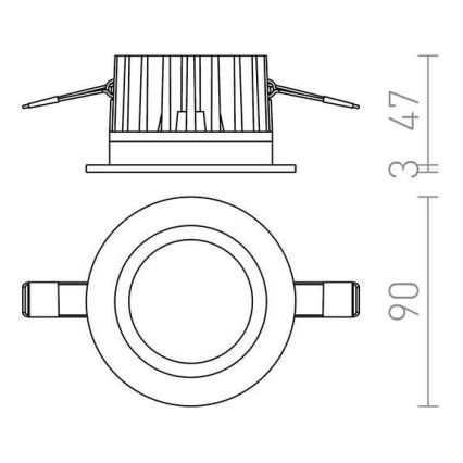 RED - Design Rendl - R12716 - LED Kopalniška vgradna svetilka TOLEDO 8W/230V IP44