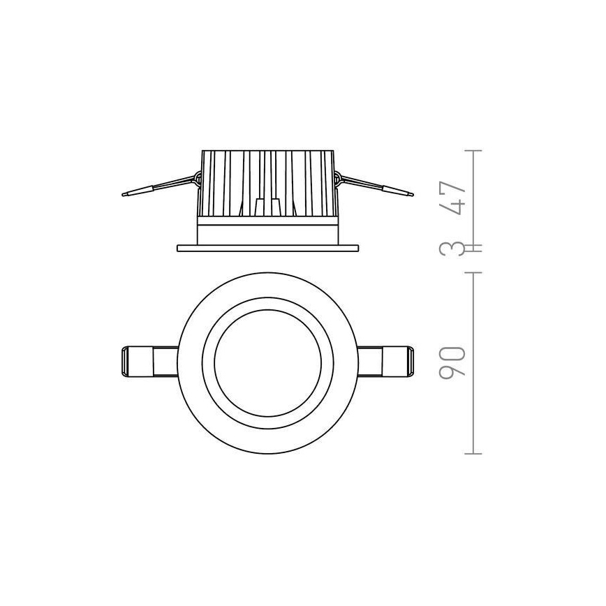 RED - Design Rendl - R12716 - LED Kopalniška vgradna svetilka TOLEDO 8W/230V IP44
