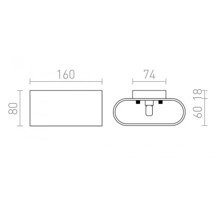 RED - Design Rendl - R12743 - Stenska svetilka MARIO 1xG9/33W/230V