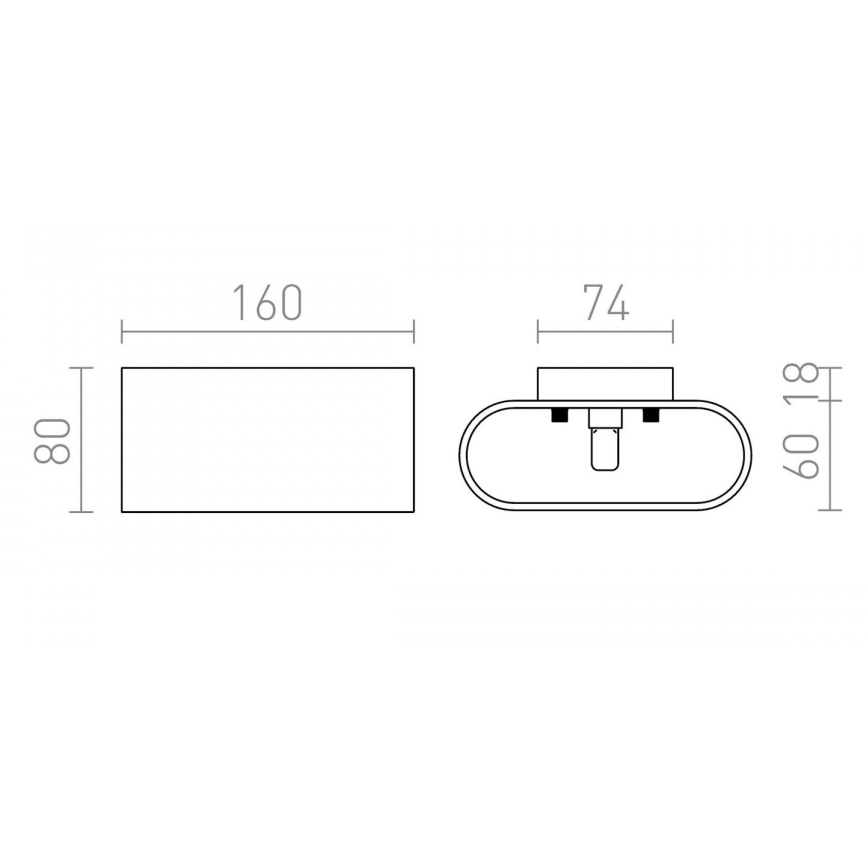 RED - Design Rendl - R12743 - Stenska svetilka MARIO 1xG9/33W/230V