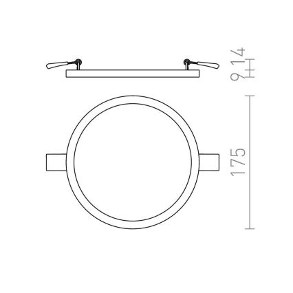 RED - Design Rendl - R12765 - LED Vgradna svetilka HUE LED/18W/230V