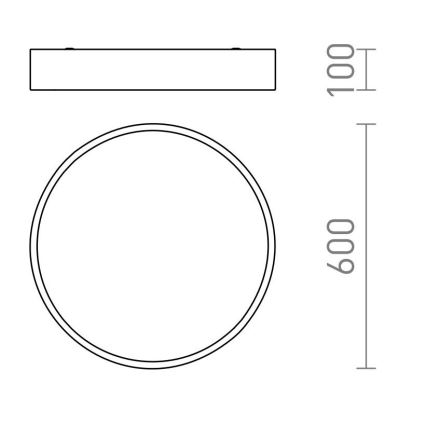 RED - Design Rendl - R13333 - LED Stropna svetilka MEZZO LED/60W/230V črna