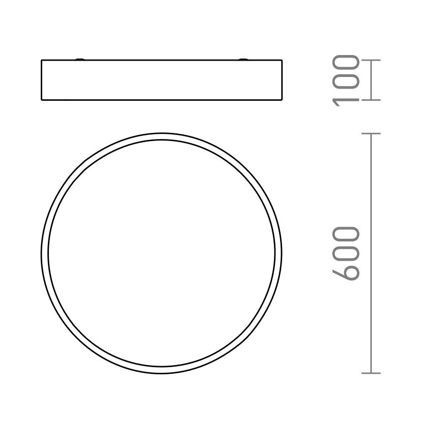 RED - Design Rendl - R13333 - LED Stropna svetilka MEZZO LED/60W/230V črna