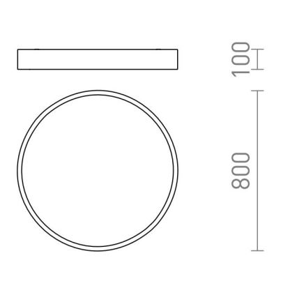 RED - Design Rendl - R13334 - LED Stropna svetilka MEZZO LED/100W/230V bela