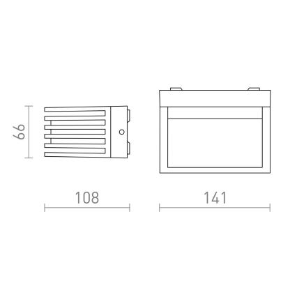 RED - Design Rendl - R13564 - LED Zunanja stenska svetilka CLAIRE LED/6W/230V IP54